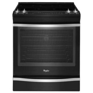 Whirlpool 6.2 cu. ft. Slide In Electric Range with Self Cleaning True Convection Oven in Black Ice WEE760H0DE
