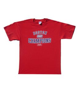 Boston 2007 Champs Red Distressed T shirt