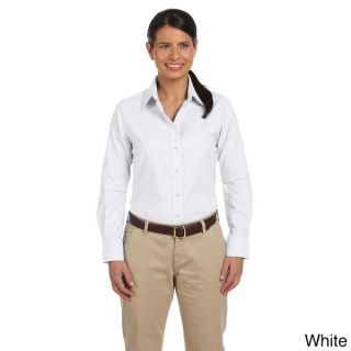 Womens Long Sleeve Oxford Shirt with Stain release   16155074