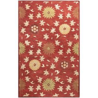 BASHIAN Wilshire Collection Transitions Red 3 ft. 9 in. x 5 ft. 9 in. Area Rug R128 RED 4X6 HG120