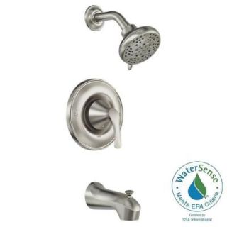MOEN Darcy Single Handle 5 Spray Tub and Shower Faucet in Spot Resist Brushed Nickel 82550SRN