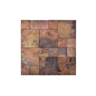 Self Stick Copper Vinyl Wall Tiles Backsplash (4x4) 3 Square Feet