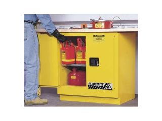 JUSTRITE 892320 Flammable Safety Cabinet, 22 Gal., Yellow