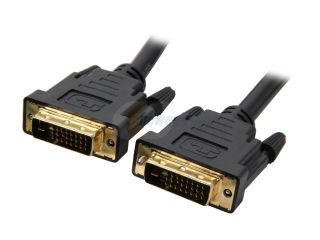 Rosewill RCAB 11055   Black 15 Foot Digital Dual Link Cable   DVI D (24 + 1 Pin) Male to Male, Gold Plated Connectors with Ferrite Cores, 28 AWG