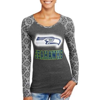 NFL Juniors Seahawks Long Sleeve Burnout Tee