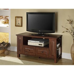 Walker Edison  44 in. Brown Wood TV Stand