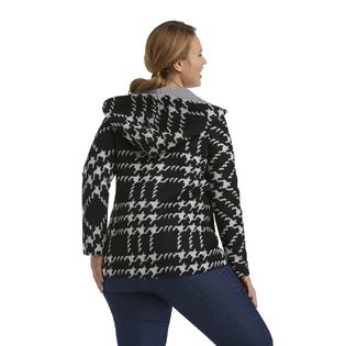Route 66   Womens Wool Blend Jacket   Houndstooth