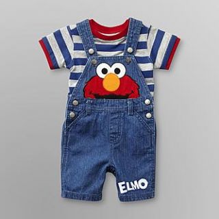 Sesame Street Elmo Infant Boys Overalls Short Set   Baby   Baby