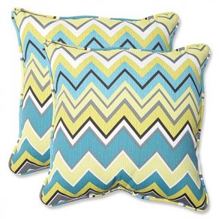 Pillow Perfect Set of 2 Outdoor 18.5" Throw Pillows   Zig Zag Limeaide   7528161