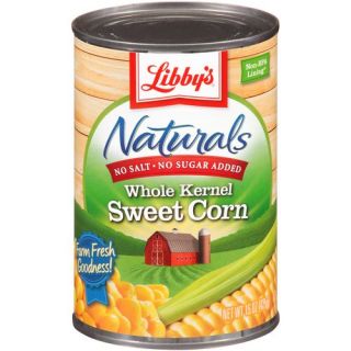 Libby's Naturals No Salt & No Sugar Added Whole Kernel Sweet Corn, 15 oz