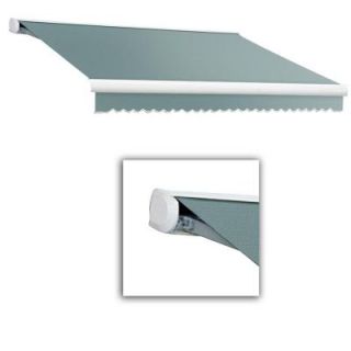 AWNTECH 24 ft. Key West Full Cassette Manual Retractable Awning (120 in. Projection) in Sage KWM24 145 S