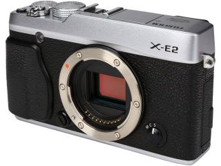 FUJIFILM X E2 16404935 Silver 16 MP 3.0" 1040K LCD Compact Mirrorless System Camera with 18 55mm Lens