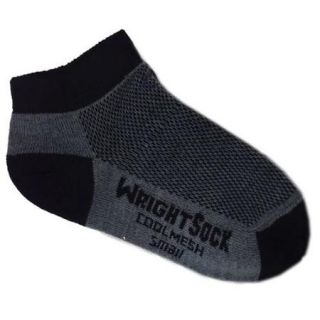 Wrightsock 504 Double Layer Coolmesh Low Quarter Sock, Black, X Large