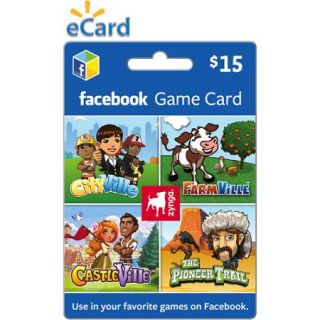 Zynga Facebook $15 eGift Card 