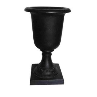 MPG 17 1/2 in. x 29 in. Cast Stone Italian Urn in Aged Charcoal PF4341AC