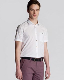 Ted Baker Whitosp Dobby Spotted Short Sleeve Sport Shirt   Classic Fit