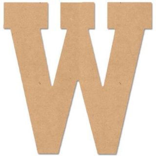 Baltic Birch Collegiate Font Letters & Numbers 13.5" Letter W