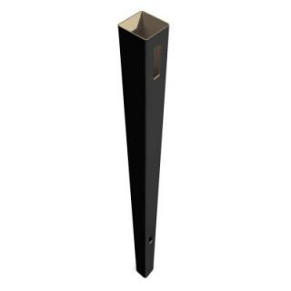 Veranda Pro Series 5 in. x 5 in. x 8 1/2 ft. Vinyl Anaheim Black Heavy Duty Routed Fence End Post 153787