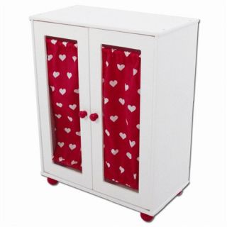 The New York Doll Collection Wooden Doll Armoire Closet