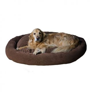 Microfiber Bagel Pet Bed with Contrast Cording   Extra Large   6525727