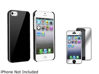 Insten Black Ice Cream Snap On Case w/ Mirror Screen Protector For iPhone 5 755222