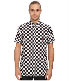 LOVE Moschino Short Sleeve Check Button Up Black/White