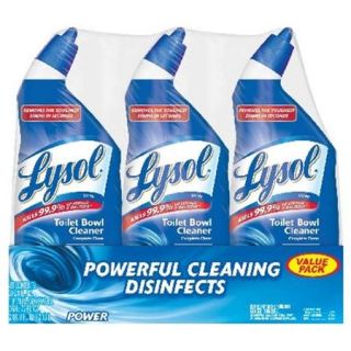 Lysol Power and Free Toilet Bowl Cleaner Value Pack, 3 Count