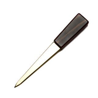 Dacasso 8000 Series Wood handle Letter Opener with Goldtone Blade