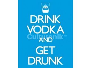 Drink Vodka And Get Drunk Poster Print (20 X 16)