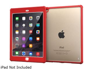 rooCASE Testarossa Red Glacier Tough Hybrid PC TPU Rugged Case for Apple iPad Air 2 2014 Model RCAPLAIR2GTRD