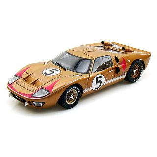 118 Scale Shelby Collectibles Die Cast Vehicle   1966 Ford GT  40 MK II   Gold #5    OK Toys