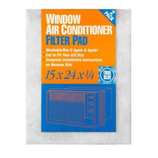 True Blue 15 in. x 24 in. x 1/4 in. Washable Window Air Conditioner Filter Pad (12 Pack) 11524.25.12