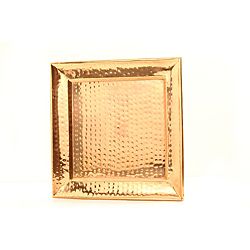 Old Dutch Square Decor Copper Hammered Tray   14101539  