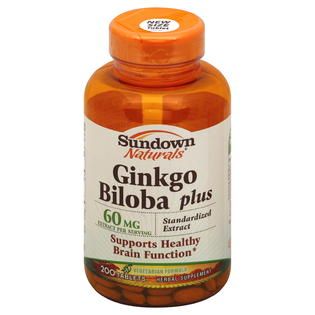 Sundown  Ginkgo Biloba Plus, 60 mg, Tablets, 200 tablets