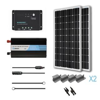 Renogy Solar Starter Kit 100W Monocrystalline 12V RV and Boat Charger