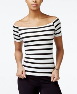 GUESS Blair Off The Shoulder Striped Top   Tops   Women