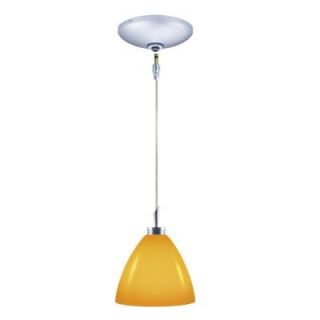 Low Voltage Quick Adapt 5 in. x 104 1/4 in. Amber Pendant and Chrome Canopy Kit KIT QAP119 AM/CH B
