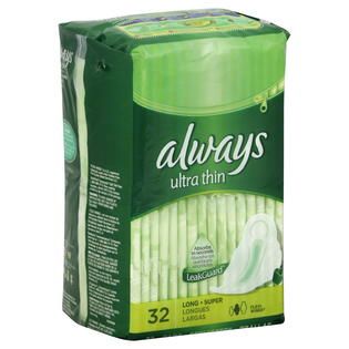 Always Pads, Ultra Thin, Flexi Wings, Long, Super, 32 pads
