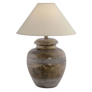 Anthony California Hydrocal 28 H Table Lamp with Empire Shade