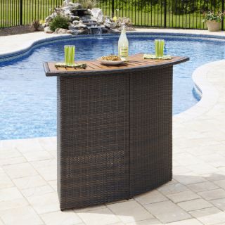 Riviera Outdoor Woven Bar and Two Stools