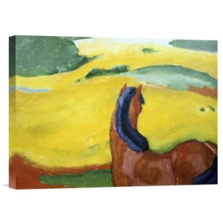 Global Gallery Horse in the Landscape by Franz Marc Painting Print on Wrapped Canvas