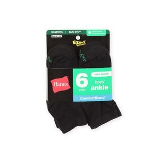 Hanes Boys 6 Pairs ComfortBlend Ankle Socks   Kids   Kids Clothing