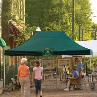 Shelter Logic 10x15 Truss Pro Pop up Canopy Green Cover   Fitness