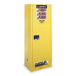 Justrite Sure Grip EX Flammable Liquid Safety Cabinet, Galvanized Steel, Yellow, 892220
