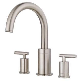 Pfister Contempra 2 Handle High Arc Deck Mount Roman Tub Faucet Trim Kit in Brushed Nickel (Valve Not Included) RT6 5NCK