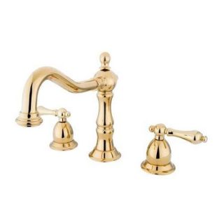 Kingston Brass KS197.AL Lavatory Heritage Faucet Double Handle ;Polished Brass