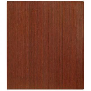 Roll Up Dark Cherry Bamboo Chair Mat with No Lip   42" x 48"   7548576