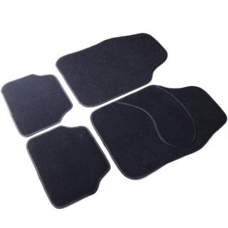 Adeco 4 piece Dark Grey Premium Carpet Material Car/ Vehicle Floor