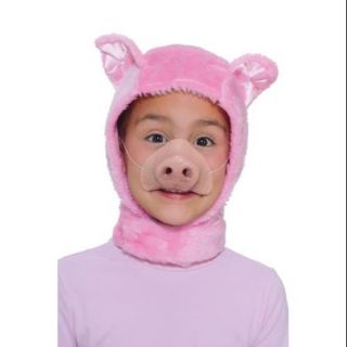 Pink Pig Child Mask and Hood for Halloween Costume