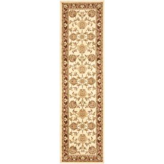 Safavieh Lyndhurst Ivory and Brown Rectangular Indoor Machine Made Runner (Common 2 x 16; Actual 27 in W x 192 in L x 0.5 ft Dia)